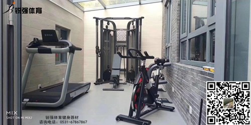 淄博某別墅區陽臺的私家健身房